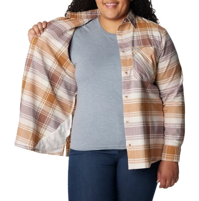 Women's Columbia Plus Size Calico Basin Flannel Long Sleeve Button Up Shirt