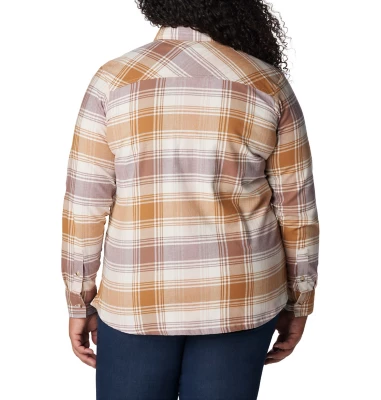 Women's Columbia Plus Size Calico Basin Flannel Long Sleeve Button Up Shirt