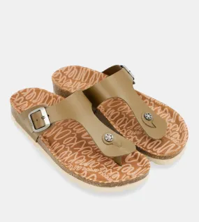 Women's green bio sandals