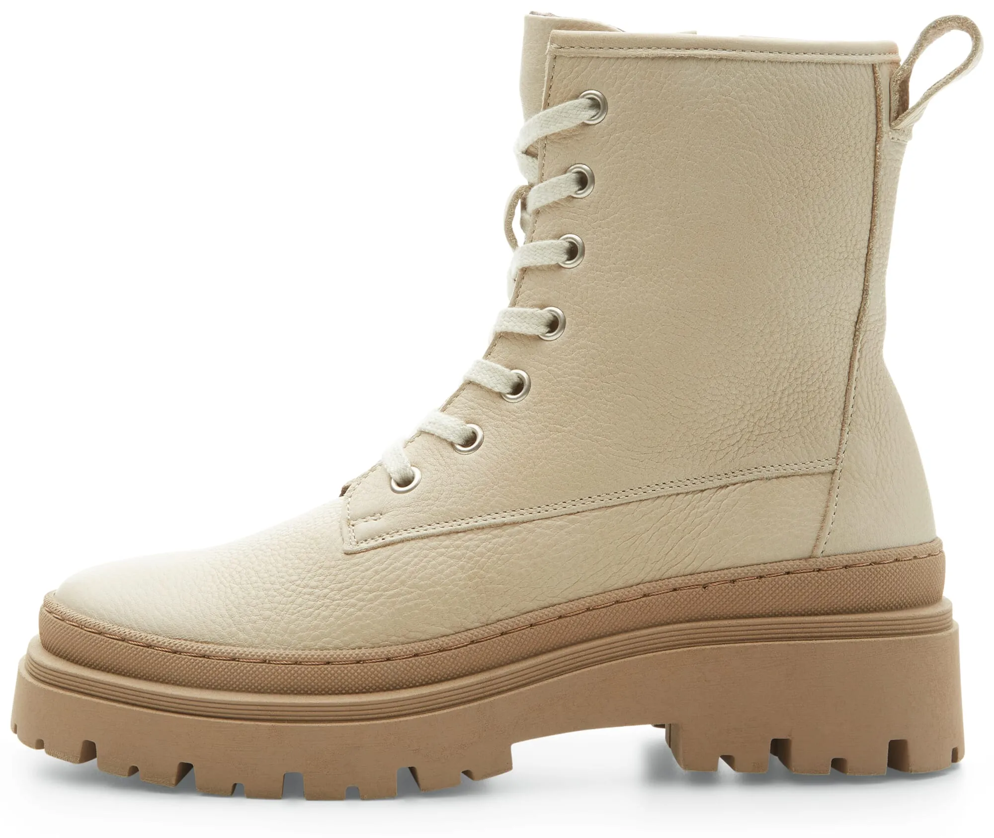 Women's lace-up ankle boot, Beige | Manufactum