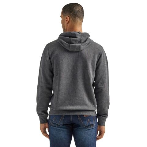 Wrangler Men's Pullover Hoodie - Regular Fit in Caviar Heather