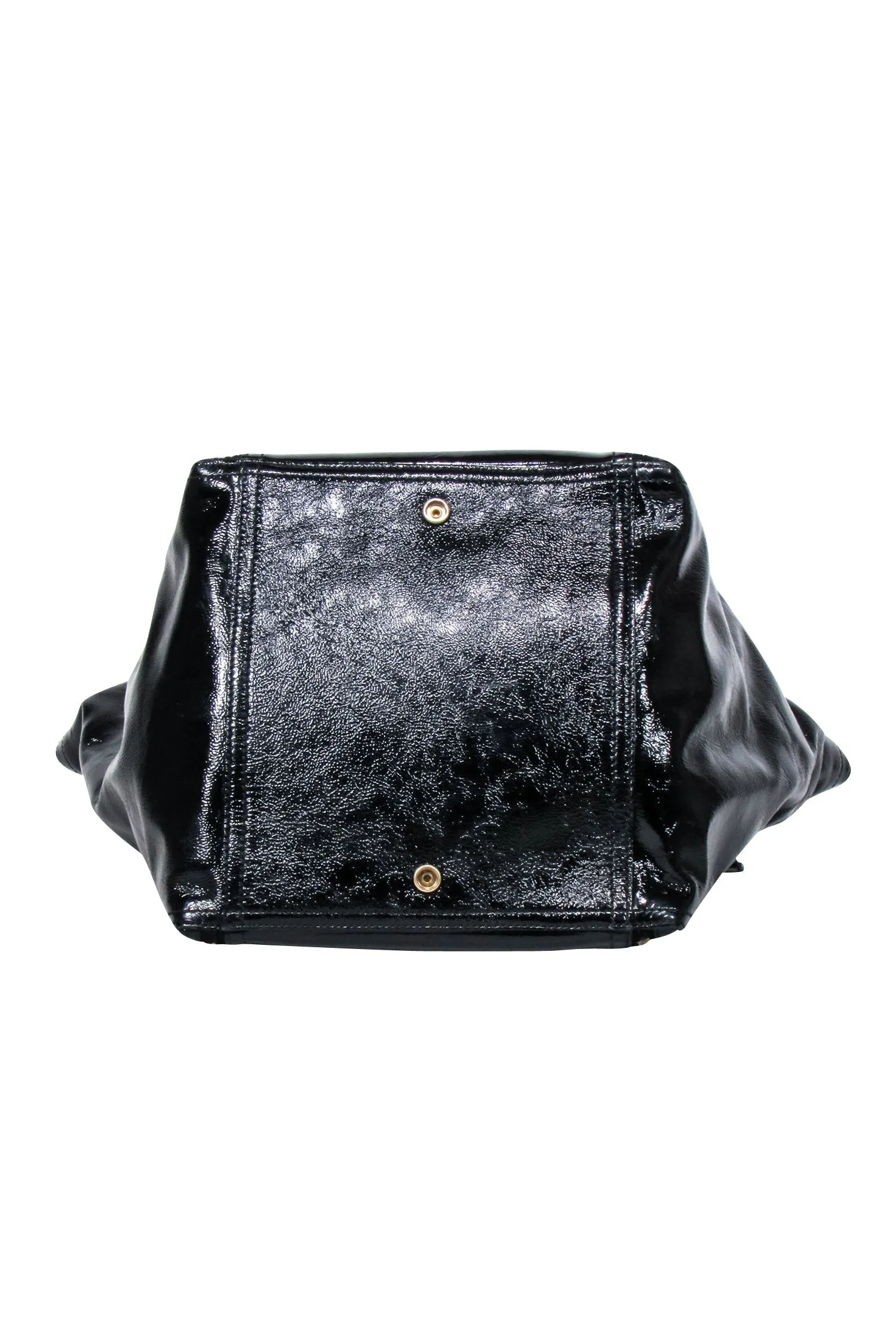 Yves Saint Laurent - Black Patent Leather Downtown Tote