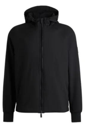 Zip-up hoodie with contrast inserts