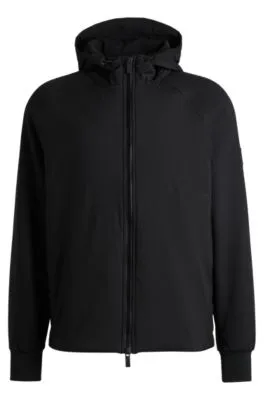 Zip-up hoodie with contrast inserts